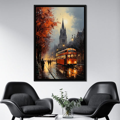 Vintage London Street Canvas Wall Art