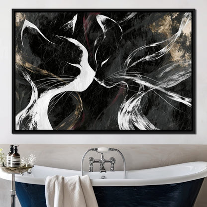Gentle Souls Touching Their Cold Noses Canvas Wall Art