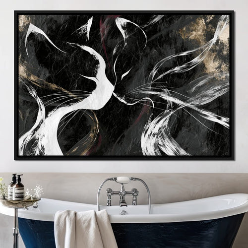 Gentle Souls Touching Their Cold Noses Canvas Wall Art