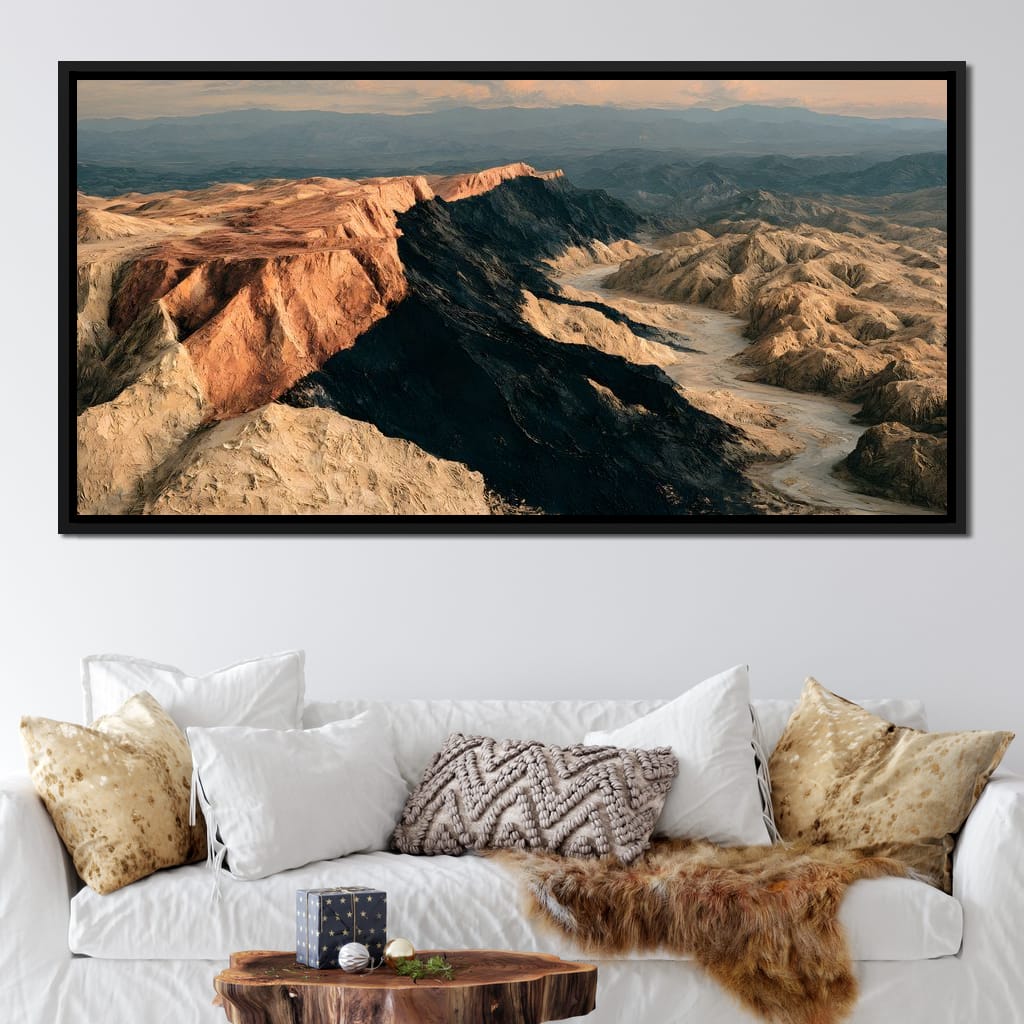 Forgotten Ridges Of Time Canvas Wall Art