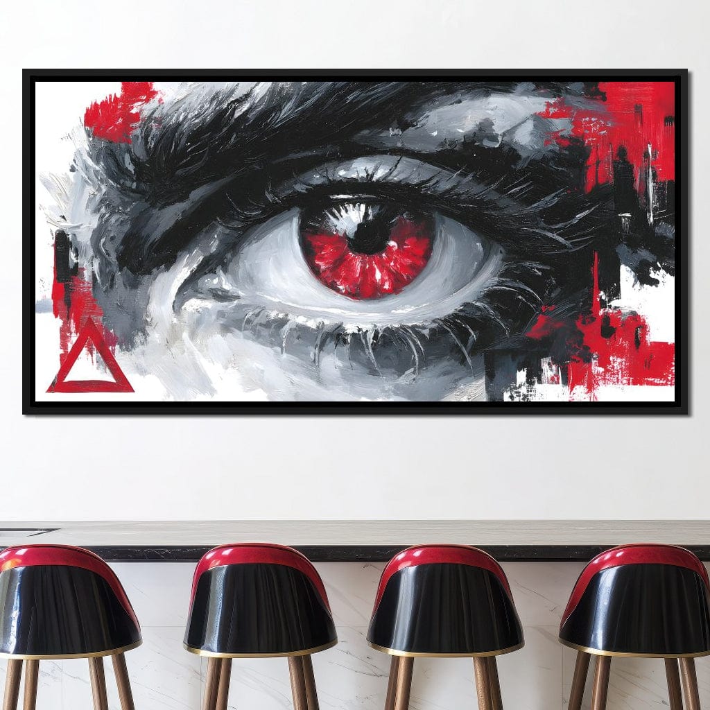Fiery Iris Abstract Eye Storm Canvas Wall Art