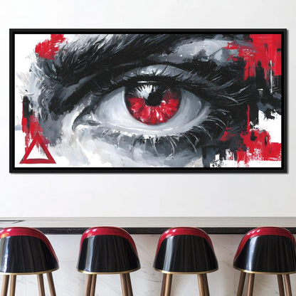 Fiery Iris Abstract Eye Storm Canvas Wall Art