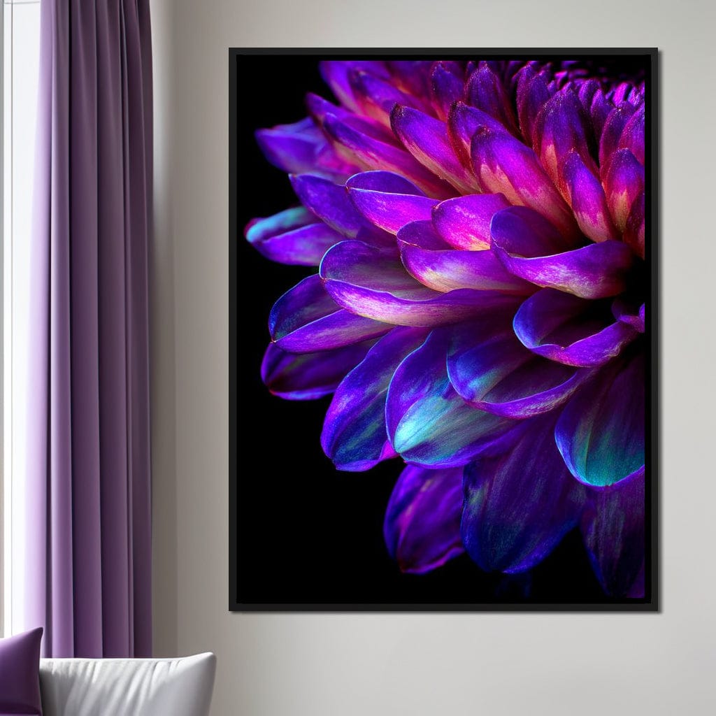 Electric Violet Petal Reverie Canvas Wall Art