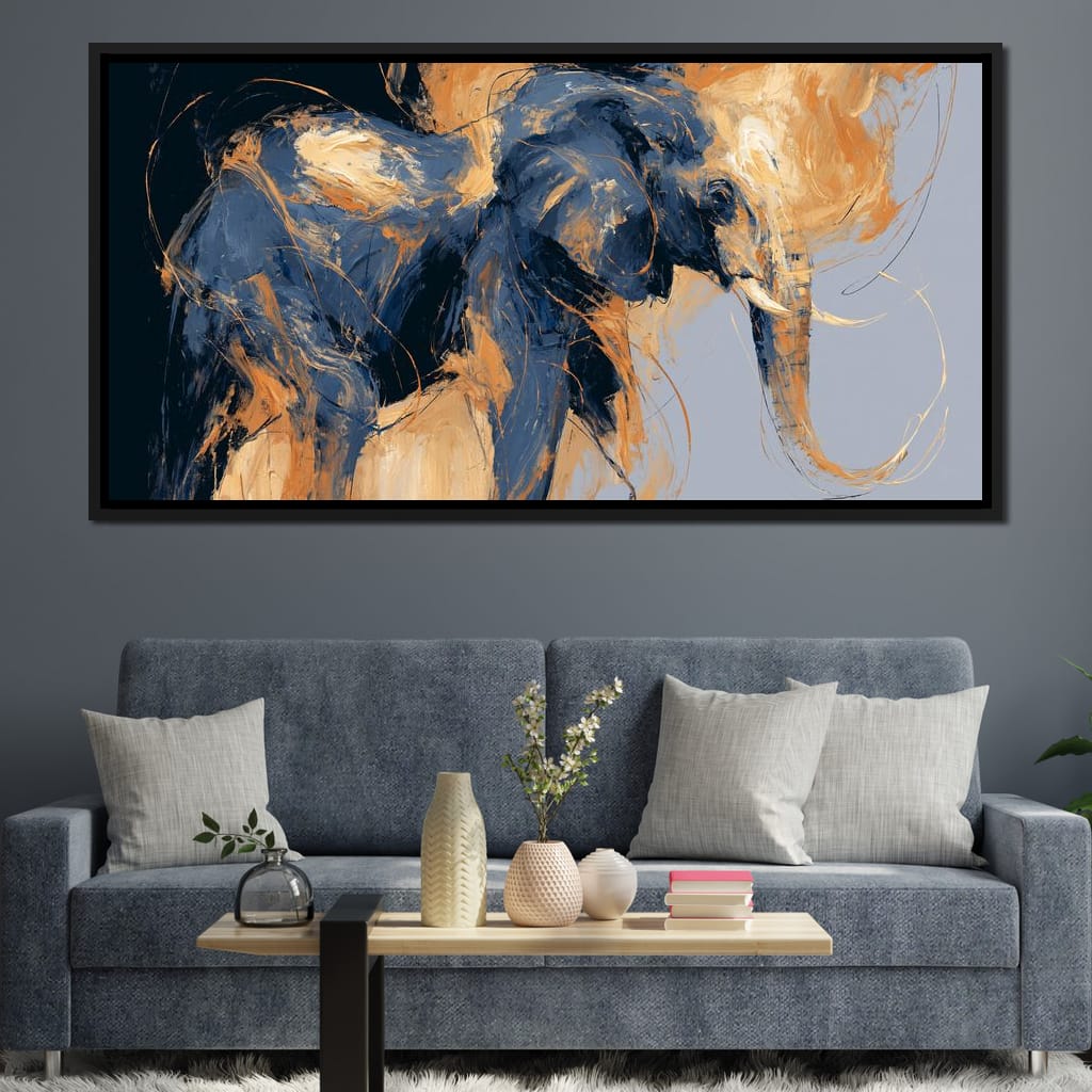 Force of the Great Elephant Wanderer Canvas Wall Art