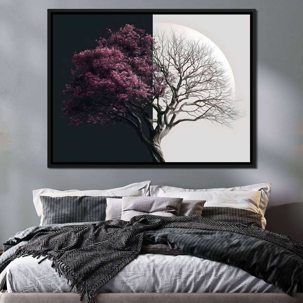 Duality of a Shared Season Canvas Wall Art