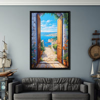 Open Door to the Sea Canvas Wall Art