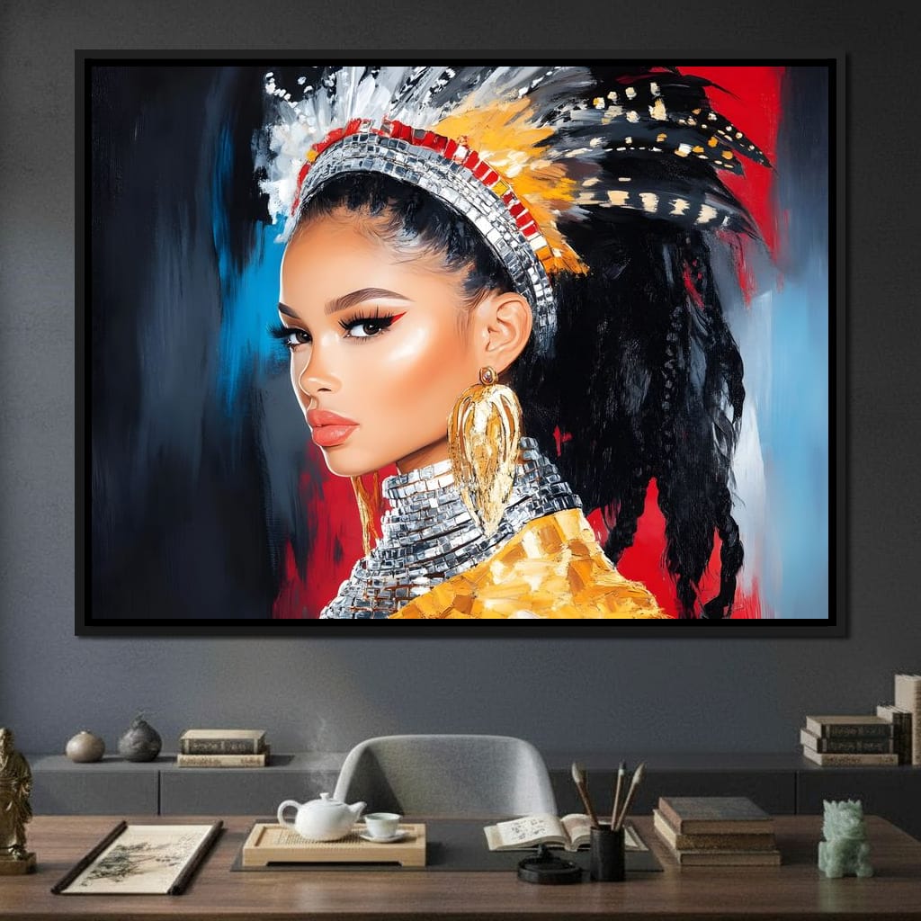 Majestic Feathered Elegance Canvas Wall Art