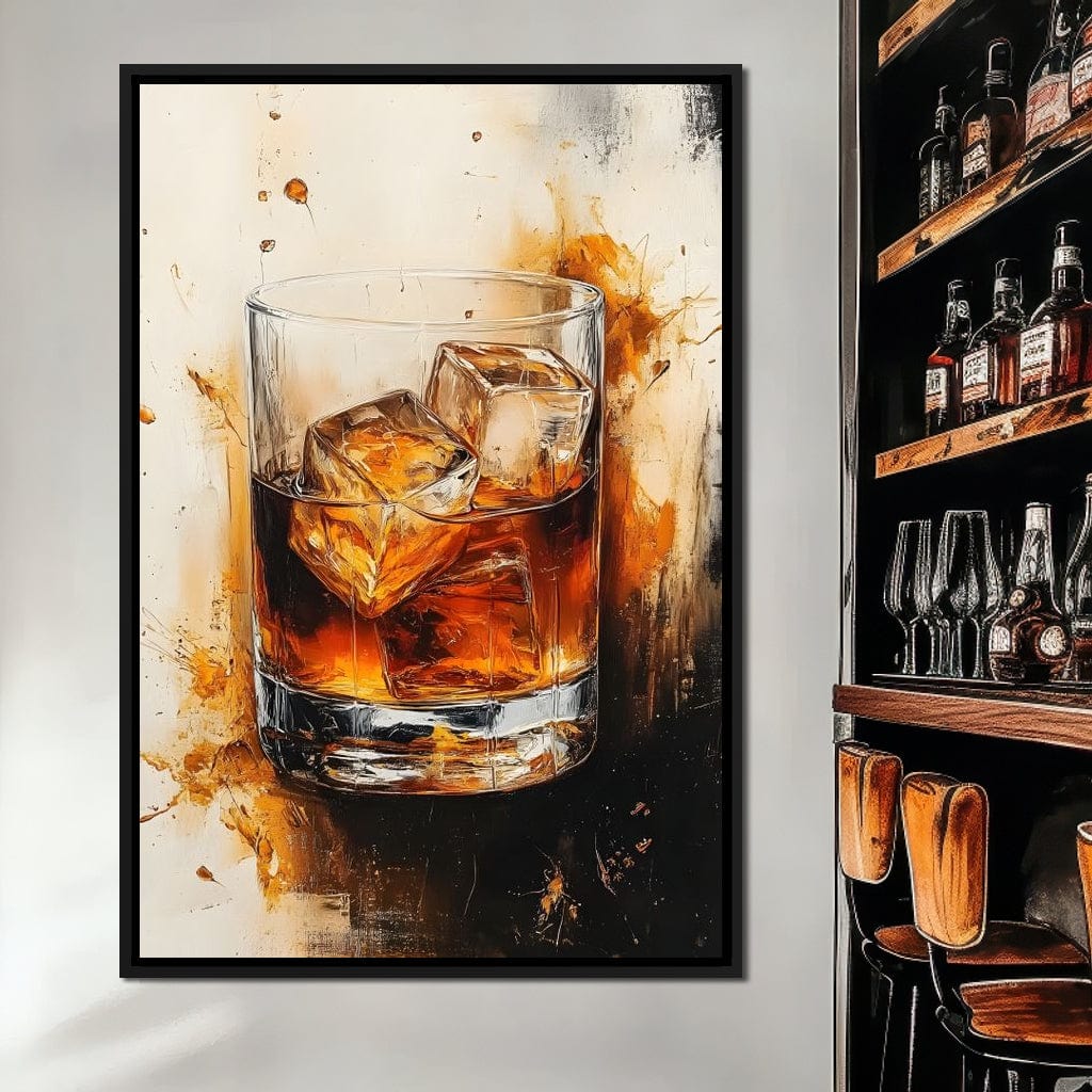 Whiskey Drink Elegance Canvas Wall Art