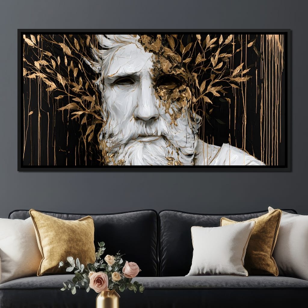 Gilded Echoes of Antiquity Canvas Wall Art