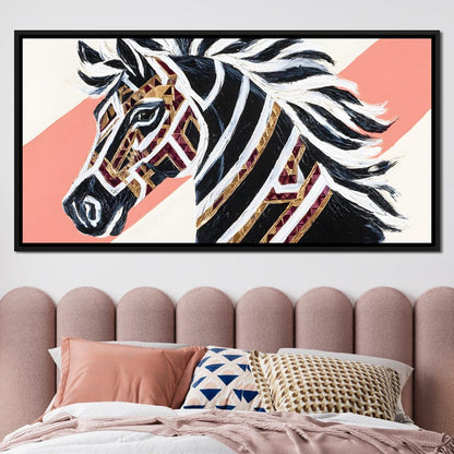 Majestic Mosaic Stripes Canvas Wall Art