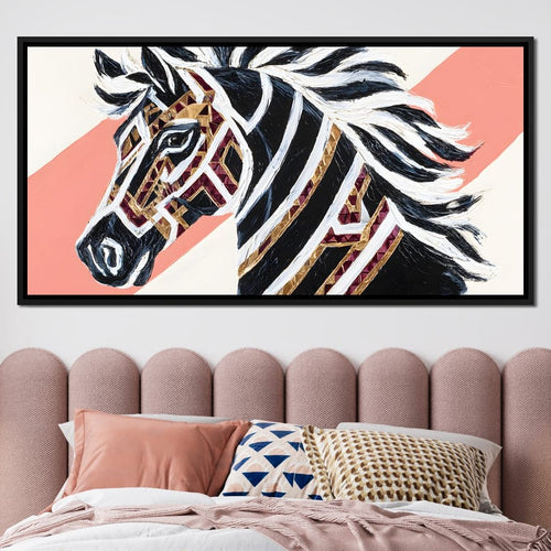 Majestic Mosaic Stripes Canvas Wall Art