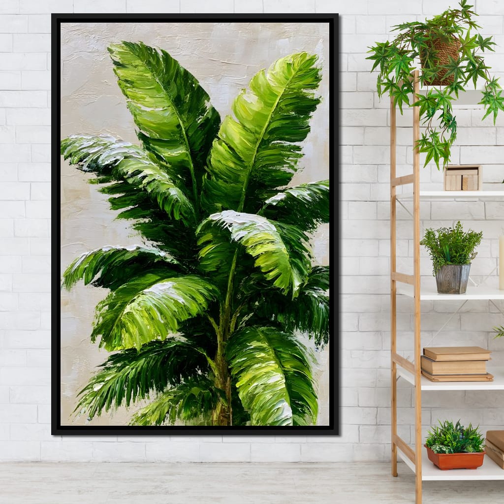 Verdant Rhythm of Tropical Palms Canvas Wall Art