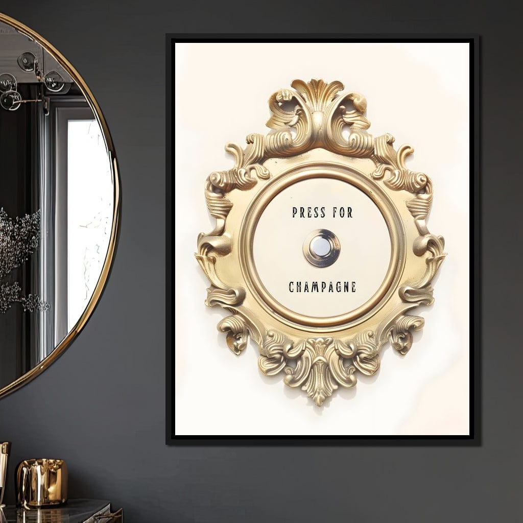 Press for Champagne Canvas Wall Art