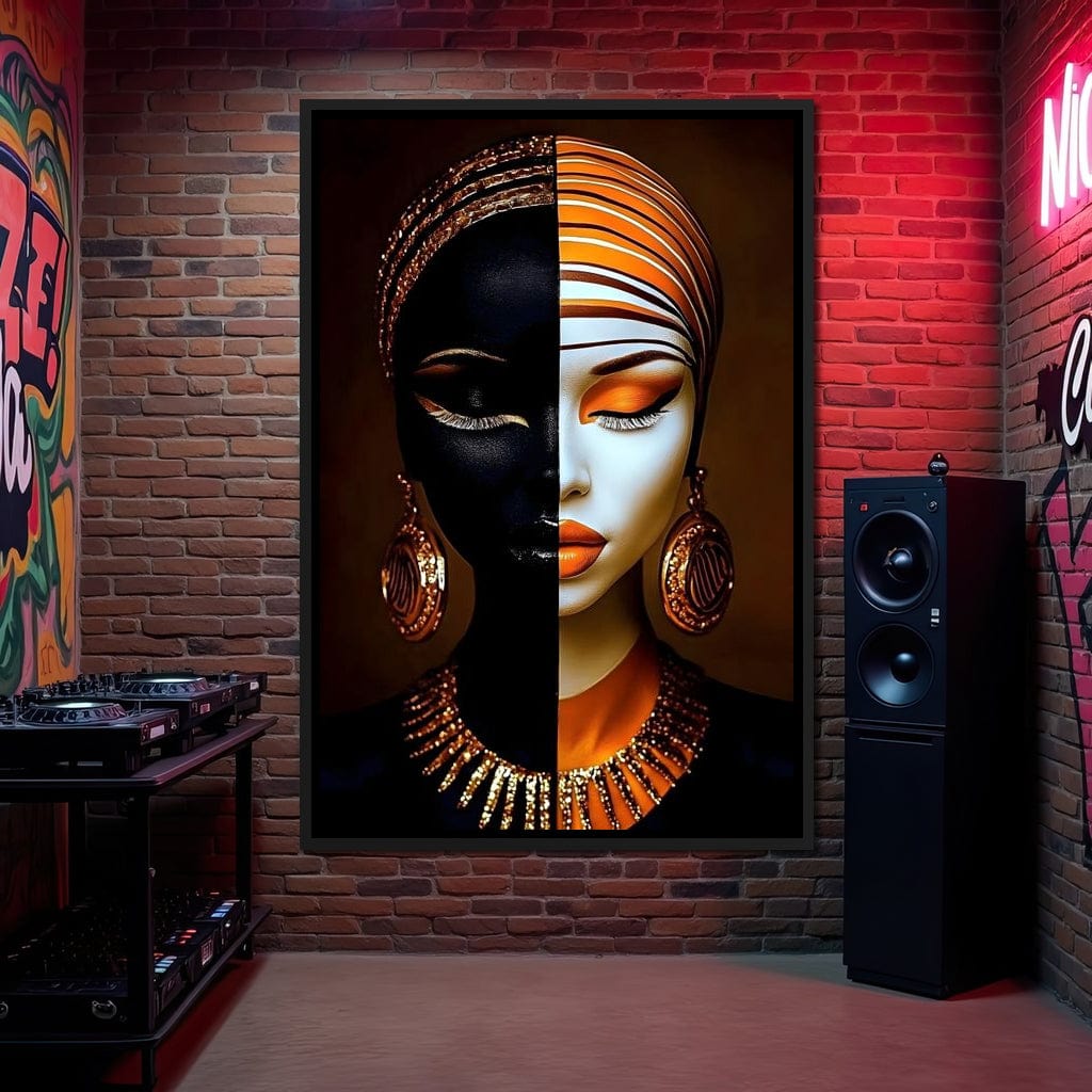 Elegant Duality Portrait Canvas Wall Art
