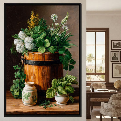 Clover With Herbs Canvas Wall Art