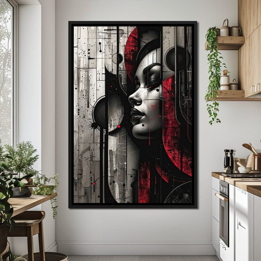 Shadowed Elegance Unveiled Canvas Wall Art