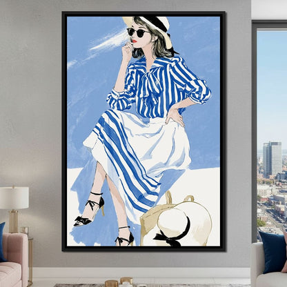 Clear Blue Sky Vacation Canvas Wall Art