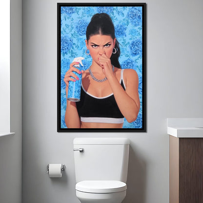 Bathroom Spray Attitude Canvas Wall Art