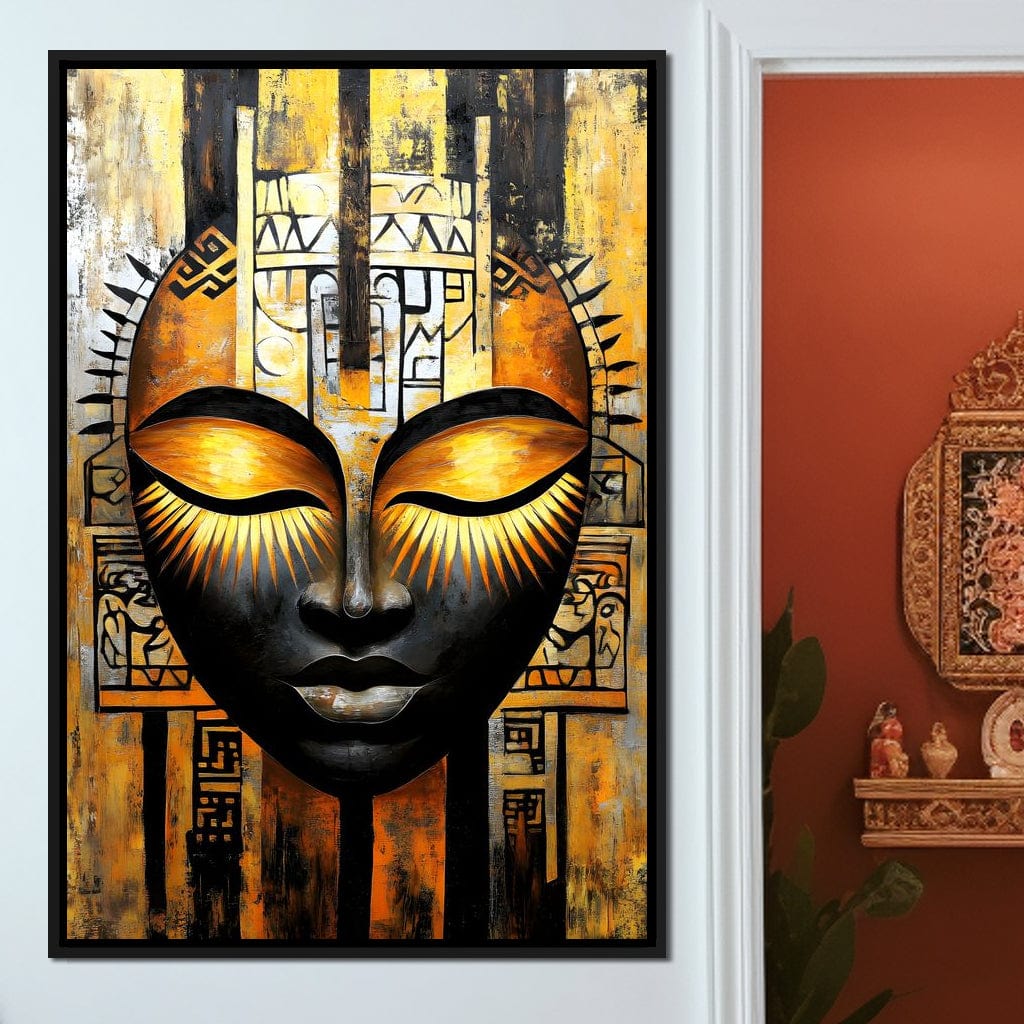 Radiant Golden Guardian Canvas Wall Art