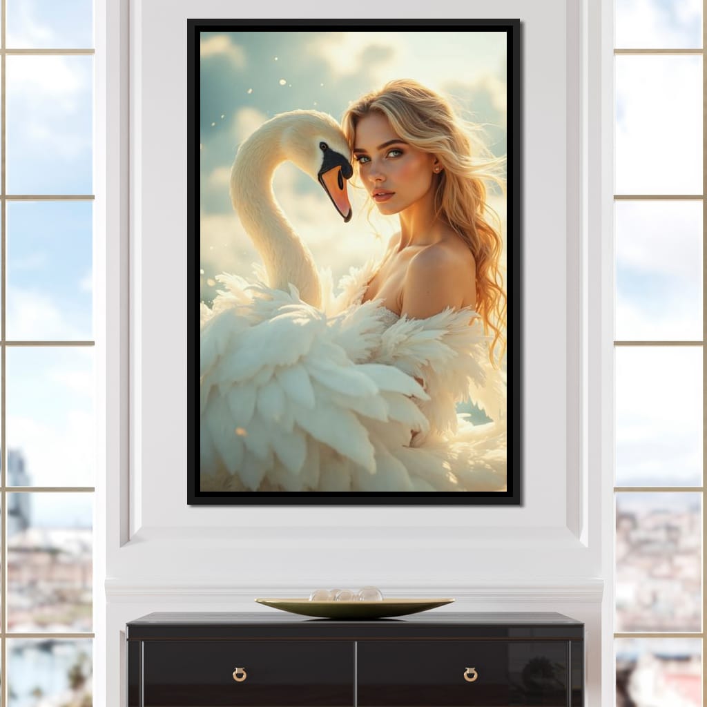 The Swan Maiden Canvas Wall Art