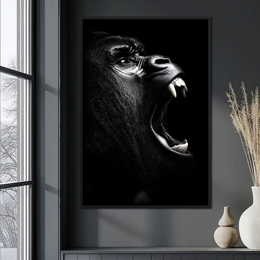 Primal Roar Silence Echoes Canvas Wall Art