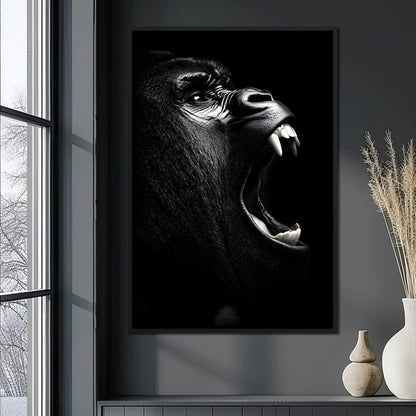 Primal Roar Silence Echoes Canvas Wall Art