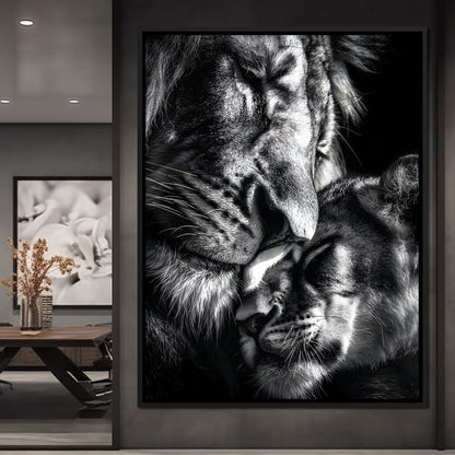Lion's Bond Canvas Wall Art