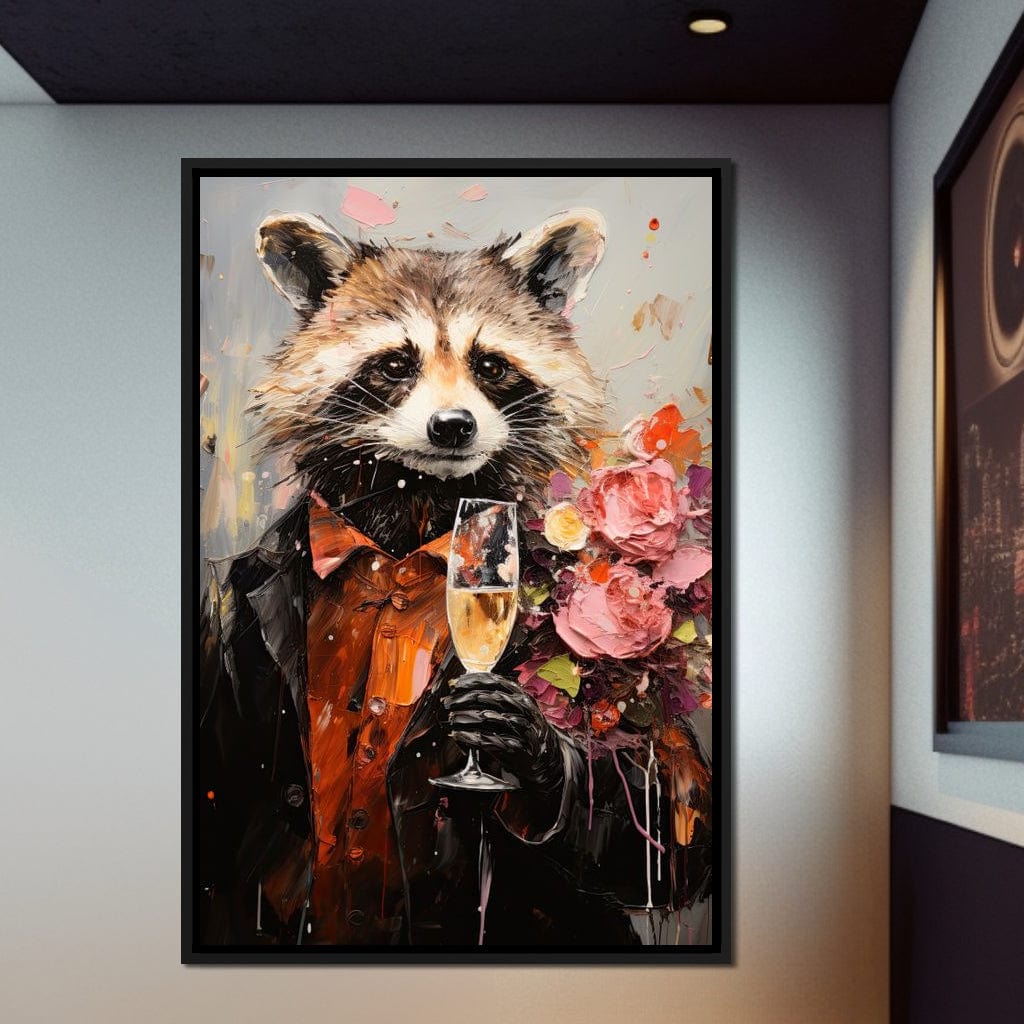 Raccoon's Toast Canvas Wall Art