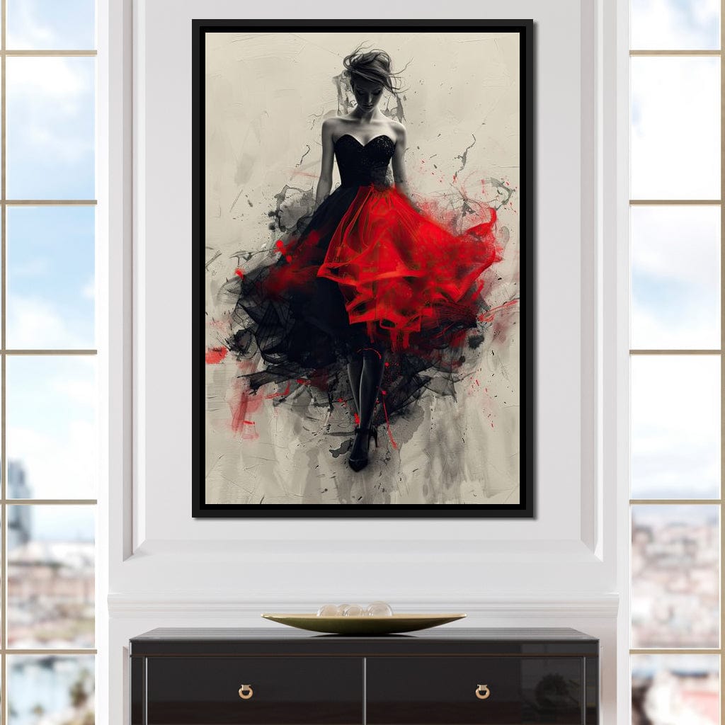 Flame of the Midnight Dance Canvas Wall Art