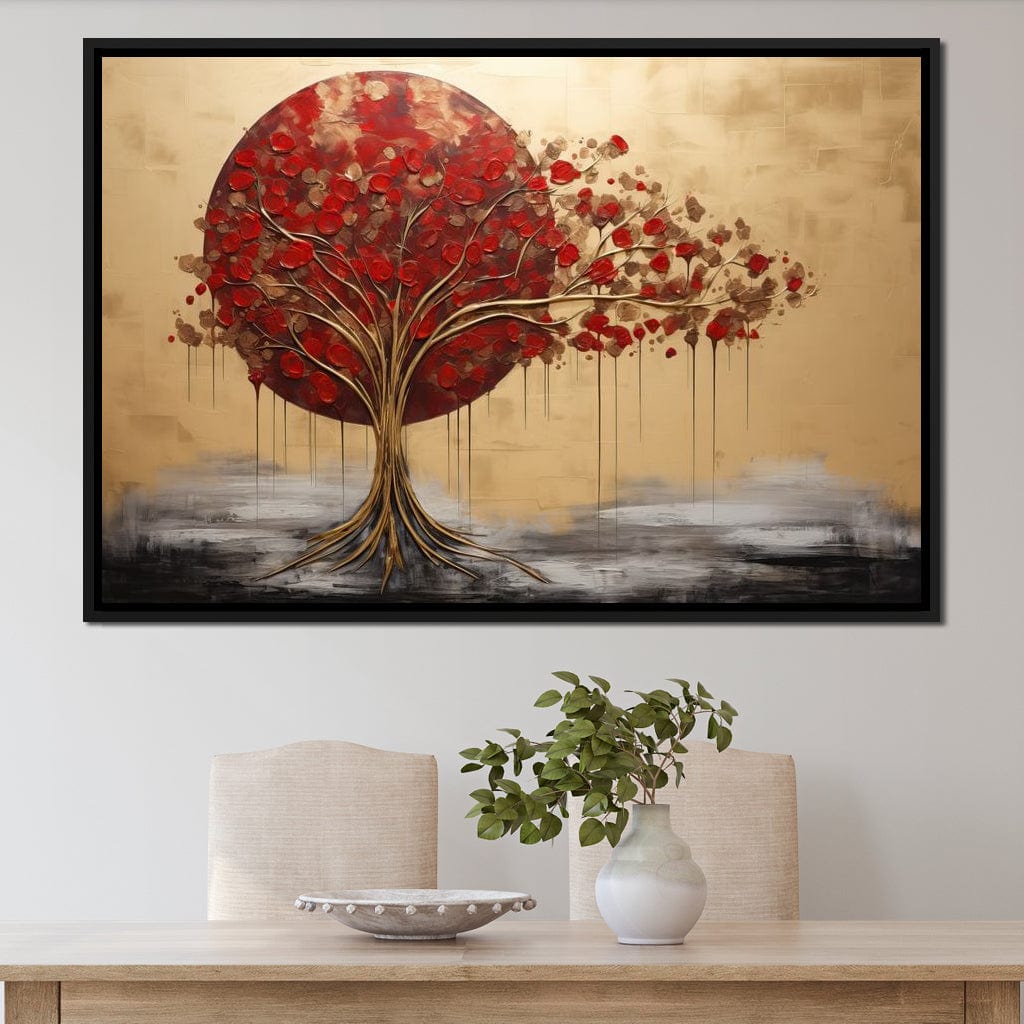 Golden Tree Autumn Symphony Canvas Wall Art