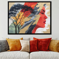 Tree of Vibrant Reflections Canvas Wall Art