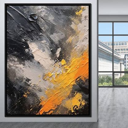 Abstract Onyx Radiance Canvas Wall Art