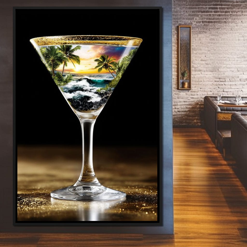 Tropical Sunset Cocktail Dream Canvas Wall Art