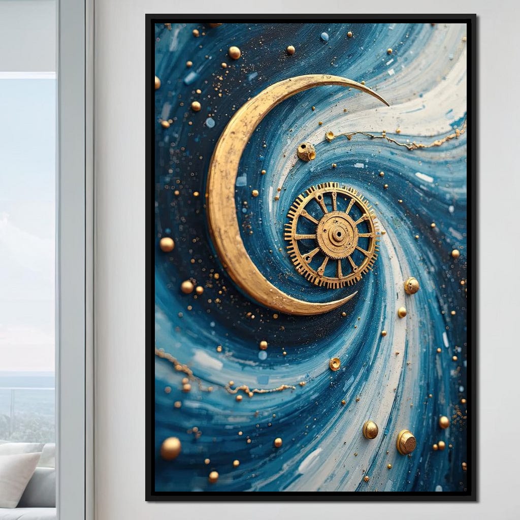 Celestial Clockwork Symphony Canvas Wall Art