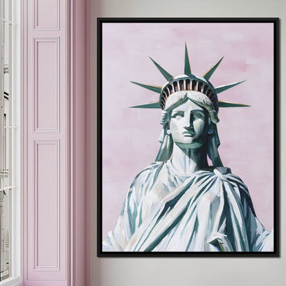 Liberty Crown Pastel Sky Canvas Wall Art