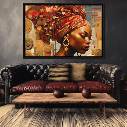 African Portrait Dingane Canvas Wall Art