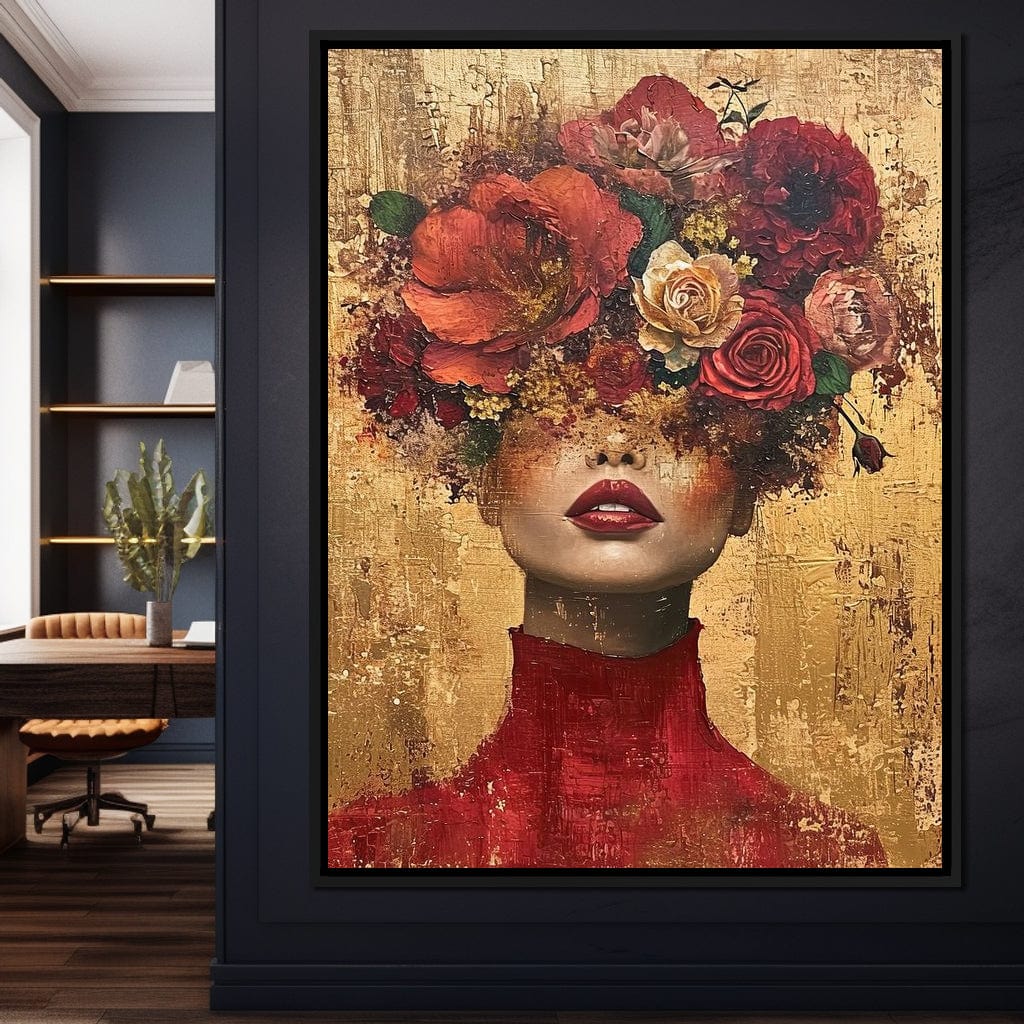 Blossom Crowned Silence Canvas Wall Art