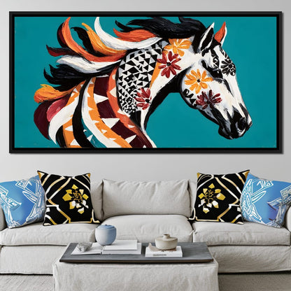 Vibrant Equine Spirit Canvas Wall Art