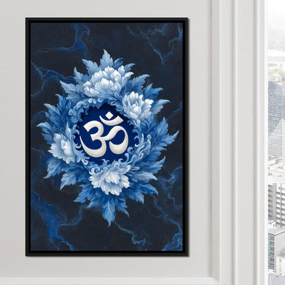 Om Lotus Blossom Meditation Mark Canvas Wall Art