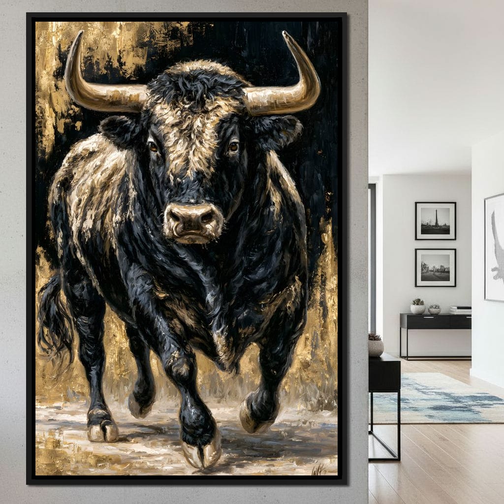 Guardian of the Gilded Plains Canvas Wall Art