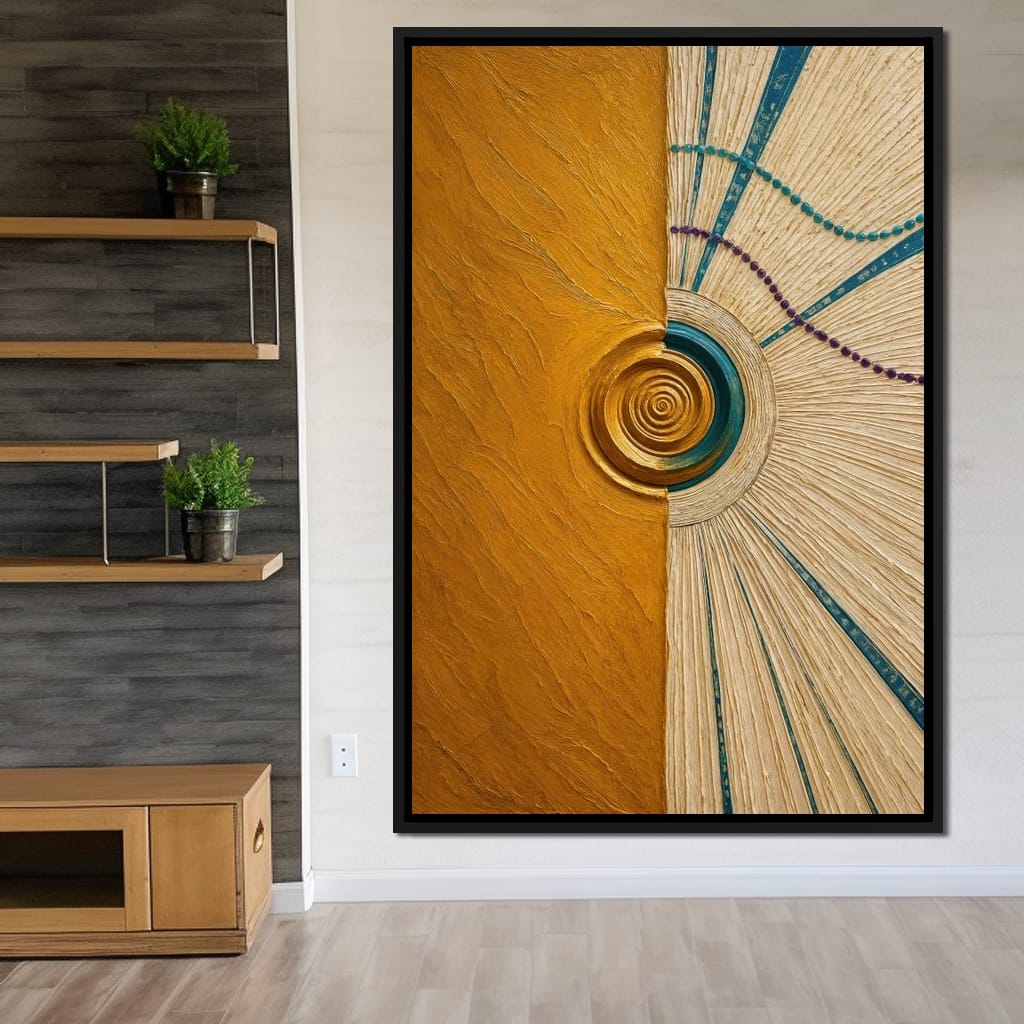 Meditative Sunform Canvas Wall Art