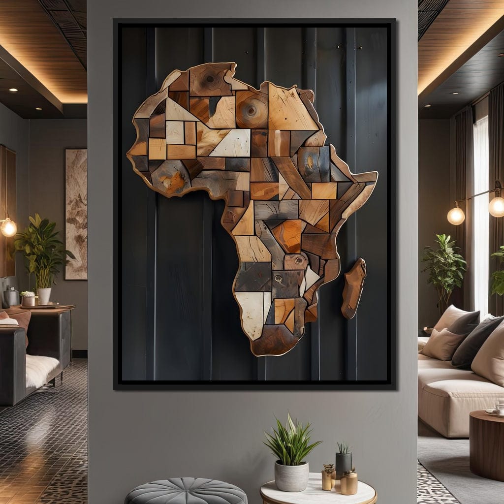 Africa Wooden Art Canvas Wall Art