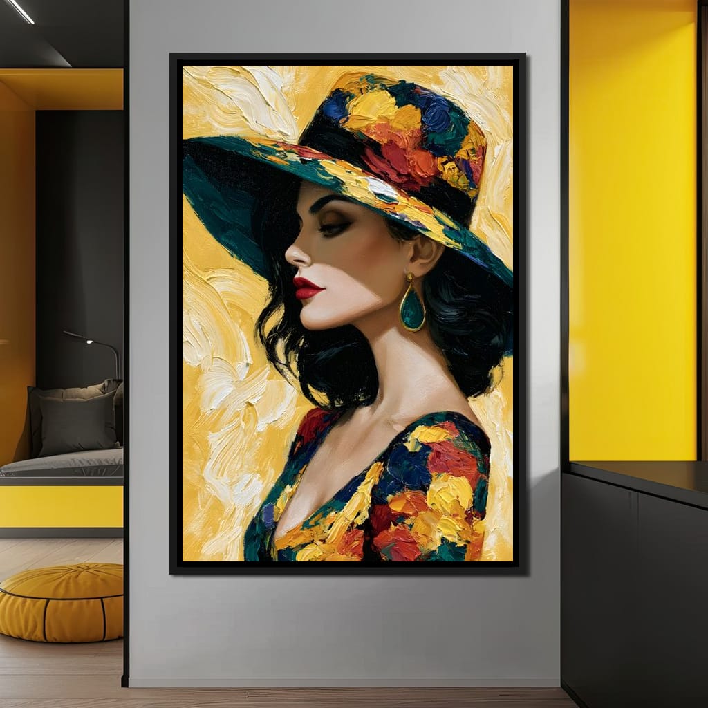Golden Hour Couture Portrait Canvas Wall Art