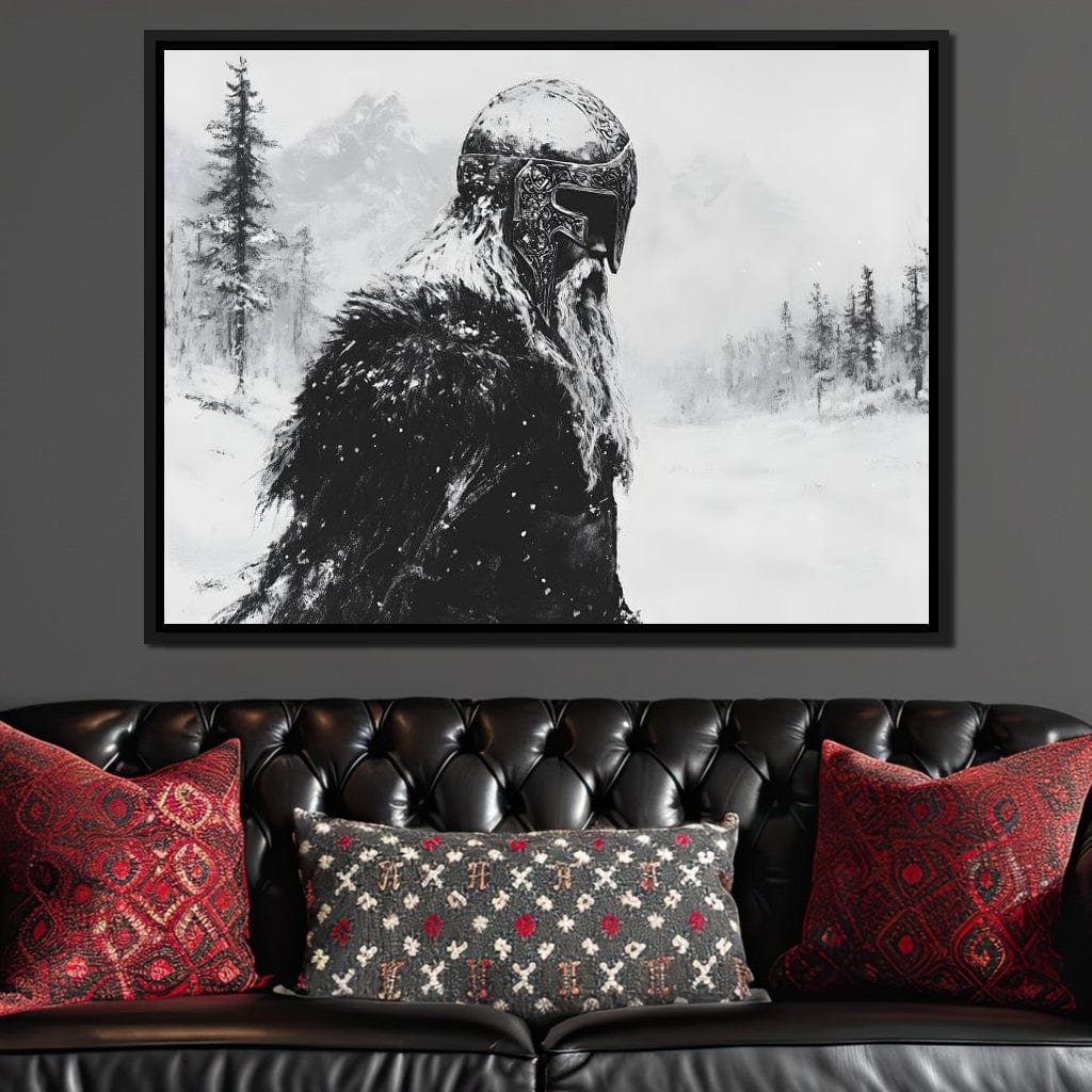 Viking Saga In Winter Majesty Canvas Wall Art