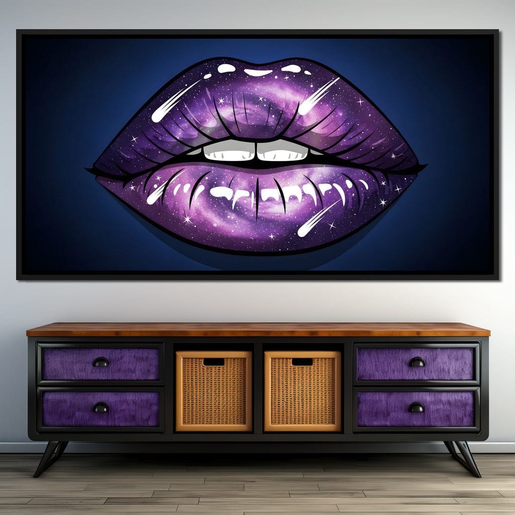 Galactic Kiss Enchantment Canvas Wall Art