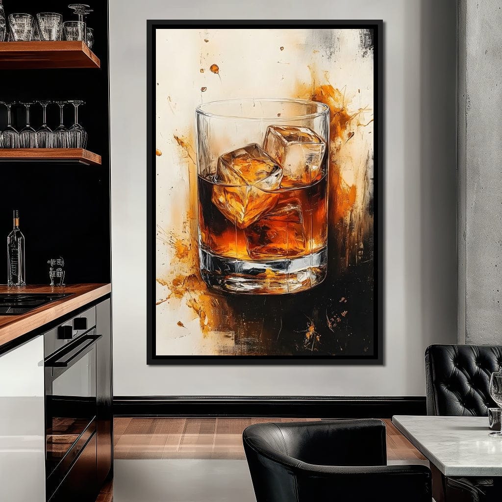 Whiskey Drink Elegance Canvas Wall Art