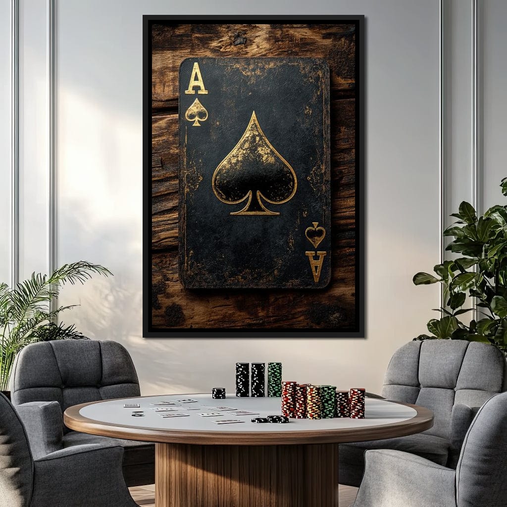 Ace of Spades Canvas Wall Art