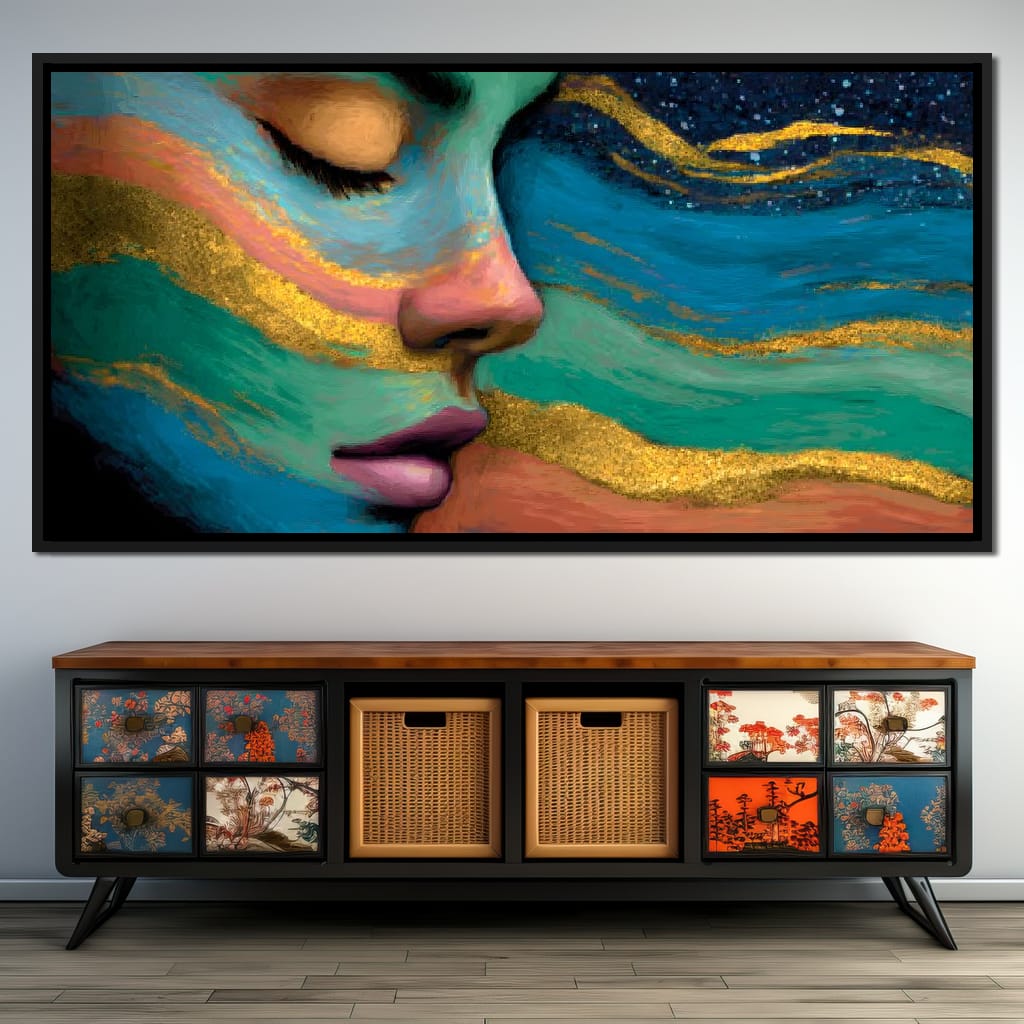 Celestial Dream Portrait Glow Canvas Wall Art
