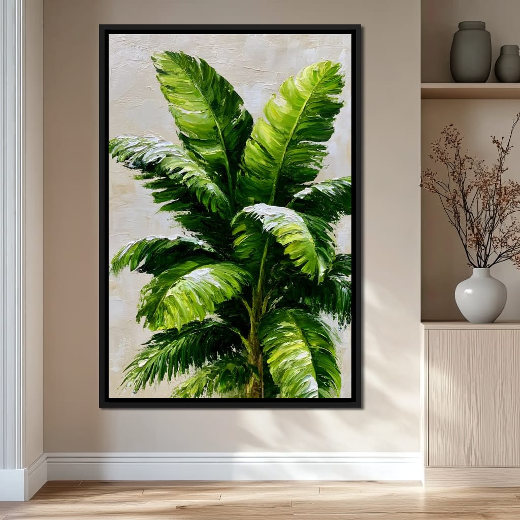 Verdant Rhythm of Tropical Palms Canvas Wall Art