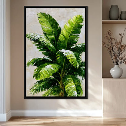 Verdant Rhythm of Tropical Palms Canvas Wall Art